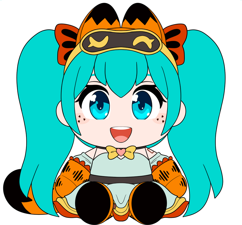 Miku x Garfield Plush (9in)