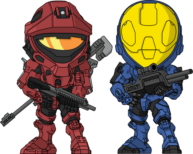 Concept of Red vs Blue