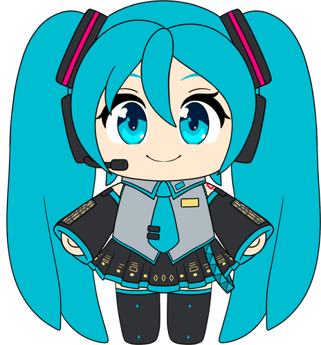Standing Miku Plush (9in)