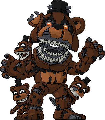 Concept of Nightmare Freddy and Freddles