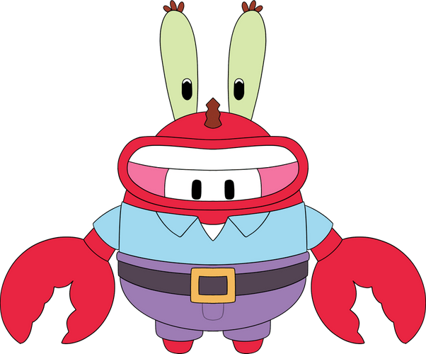 Concept of SpongeBob x Fall Guys Mr. Krabs Plush (9in)