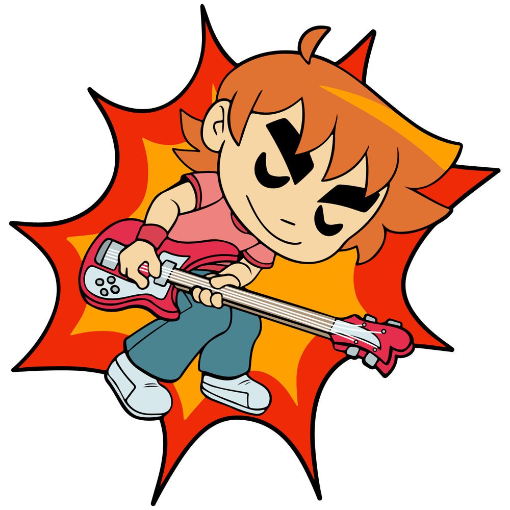 Scott Playing Guitar Pin