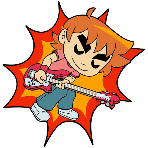 Concept of Scott Playing Guitar Pin