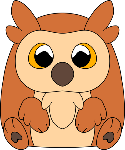 Concept of Owlbear Keychain Plush (5in)