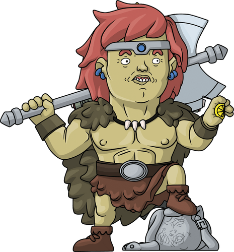 Concept of Dungeon Soup Barbarian