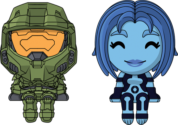 Concept of The Master Chief & Cortana Monitor Buddiez