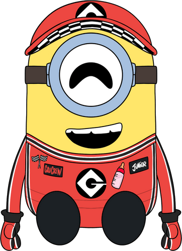 Concept of Racecar Minion Plush (9in)