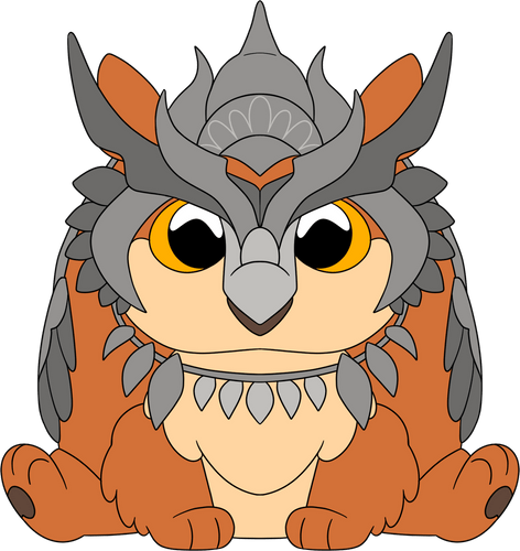 Concept of Armored Owlbear Plush (9in)