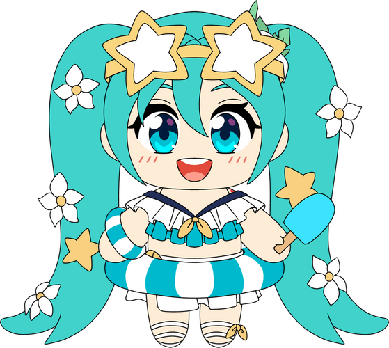 Concept of Summer Style Miku Plush (9in)