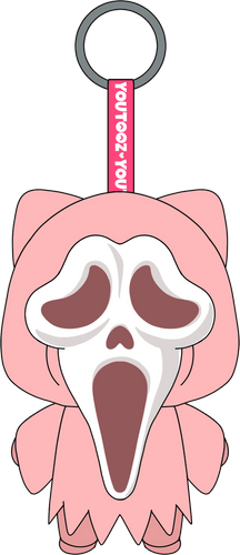 Cute Ghost Face Keychain (5in)