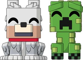 Wolf & Creeper Monitor Buddiez