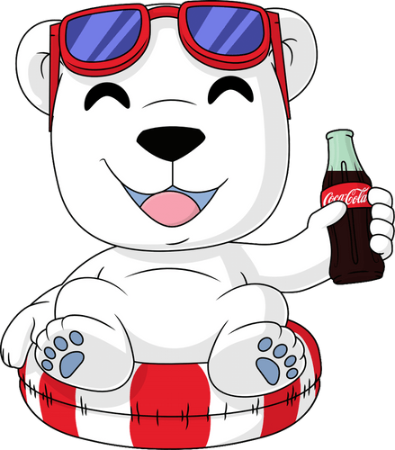 Concept of Coca-Cola Polar Bear