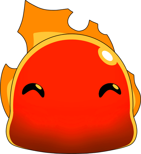 Concept of Fire Slime Stickie (6in)