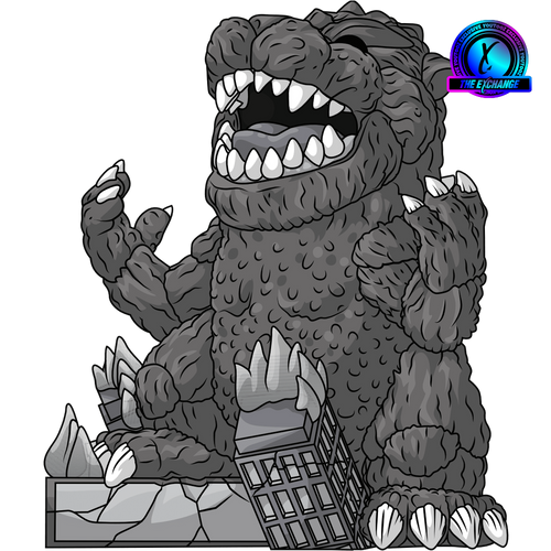 Concept of Black and White Godzilla the Destroyer