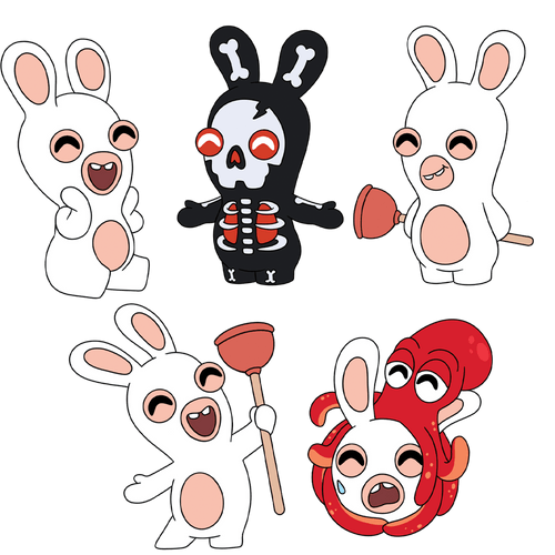 Concept of Rabbids Pin Set