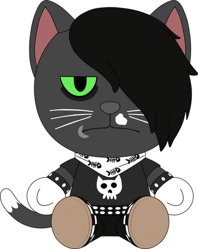 Emo Cat Plush (9in)