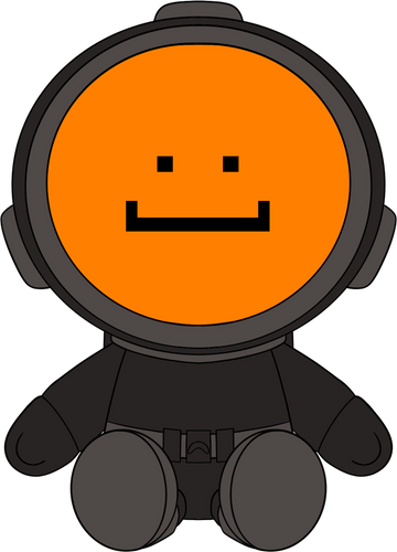 Concept of Content Warning Orange Plush (9in)