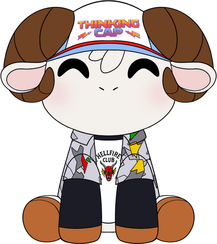 Concept of Stranger Things Dustin x Rammie Plush (9in)