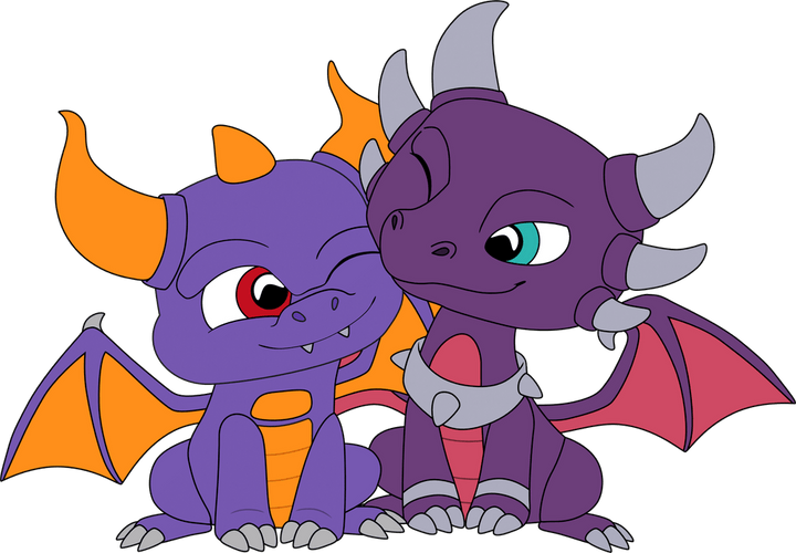 Valentine's Spyro & Cynder Plush (6in)