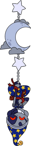 Concept of Moon Hanging Pin