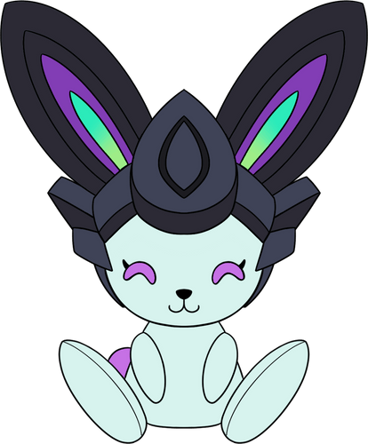Concept of Black Battle Bunny Plush (9in)