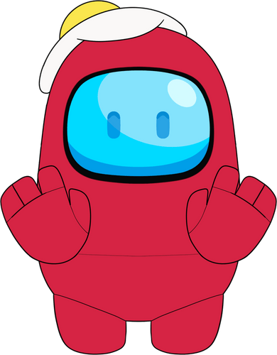 Concept of Among Us x Fall Guys Crewmate Plush (9in)