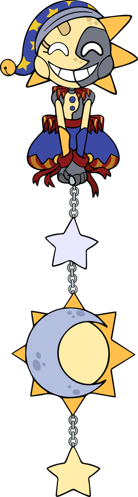 Sun and Moon Hanging Pin