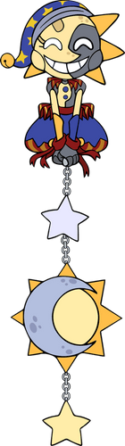 Concept of Sun and Moon Hanging Pin