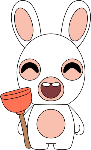 Concept of Rabbids Plunger Plush (9in)