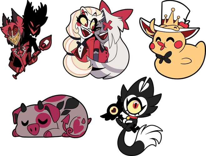 Concept of Hazbin Hotel Pin Set