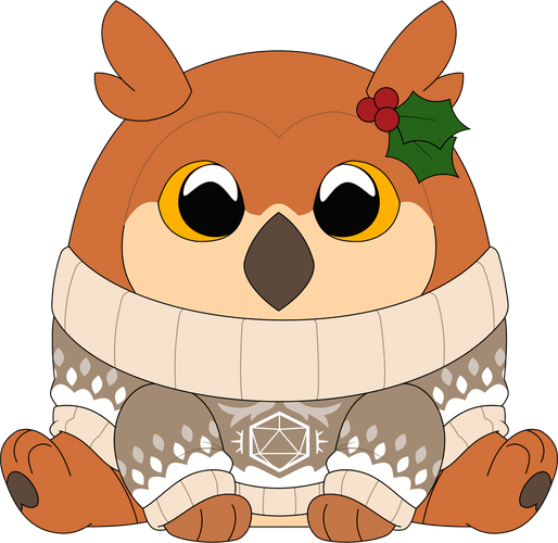Holiday Owlbear Plush (9in)