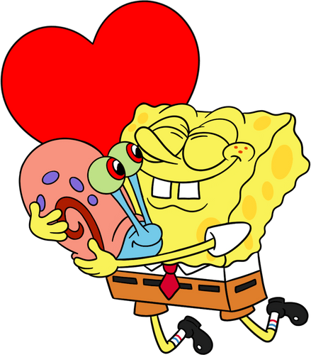 Concept of Spongebob Heart Bobble Pin