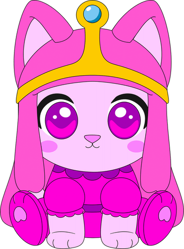 Kitty Princess Bubblegum Plush (9in)