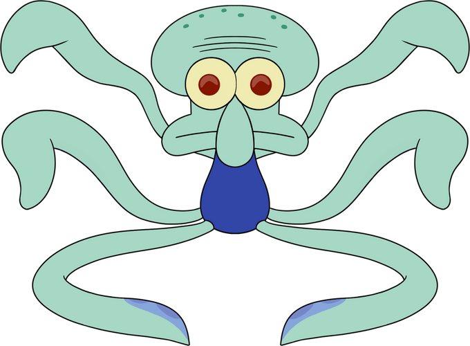 Concept of Interpretive Dance Squidward Plush (9in)