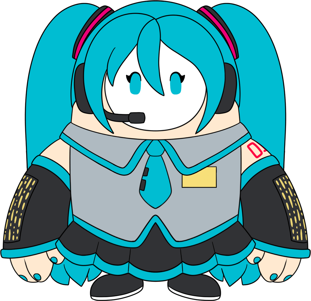 Hatsune Miku x Fall Guys Plush (9in)