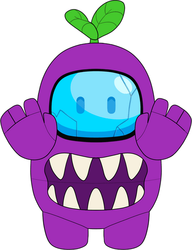 Concept of Among Us x Fall Guys Imposter Plush (9in)