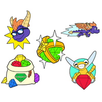 Spyro Pin Set