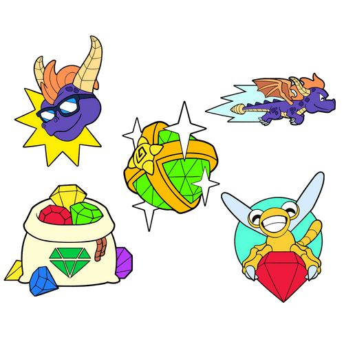 Concept of Spyro Pin Set