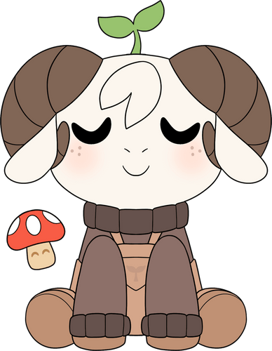 Concept of Cottagecore Rammie Plush (9in)