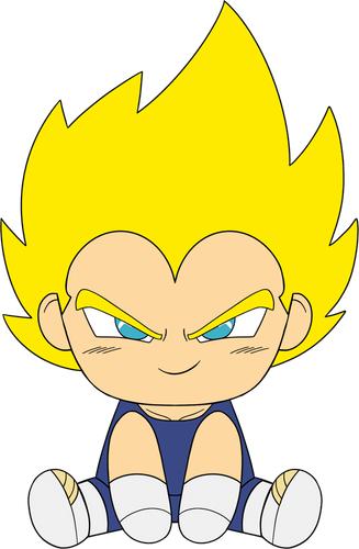 Concept of Super Saiyan Vegeta Plush (9in)