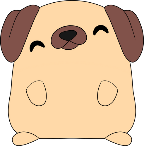 Concept of Dude Dans Pug Stickie (6in)