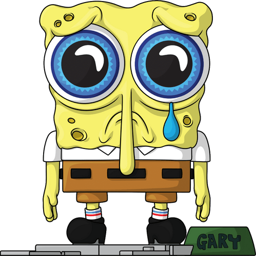 Concept of Sad SpongeBob