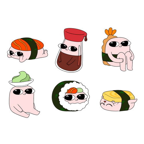 Concept of KetNipz Sushi Pin Set