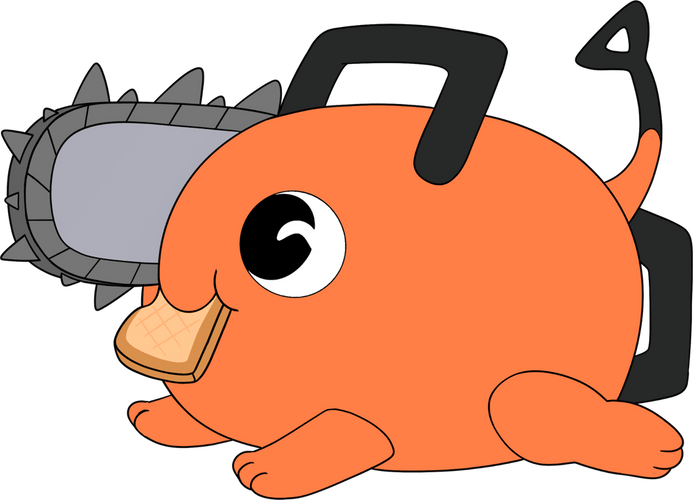 Concept of Pochita Nom Stickie (6in)