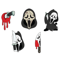 Ghost Face Pin Set