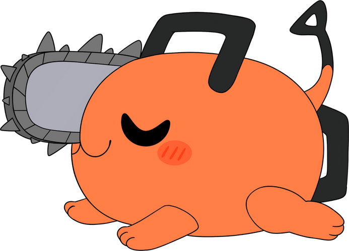 Concept of Pochita Sleepy Stickie (6in)