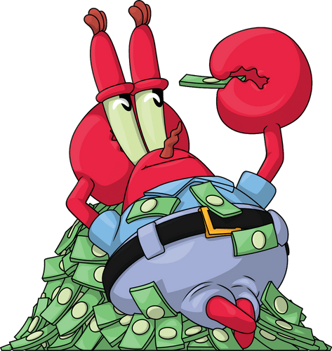 Concept of Pile O’Money Mr. Krabs