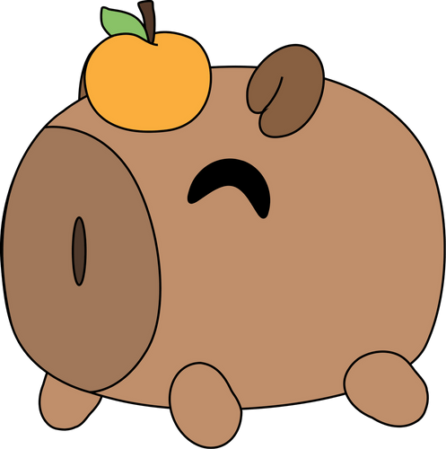 Concept of Capybara Yuzu Stickie (6in)