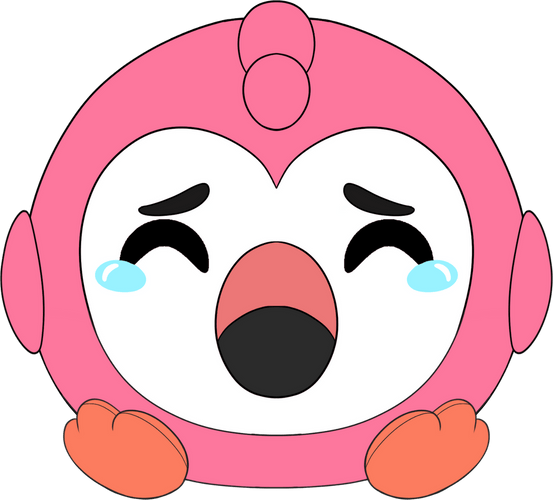 Concept of Sad Flamingo Stickie (6in)