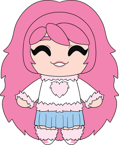 Concept of Fluffle Puff Anime Plush (9in)